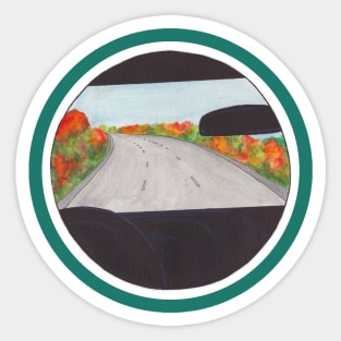 Autumn Drive Sticker